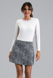 W FAUX WRAP SKT PRINT