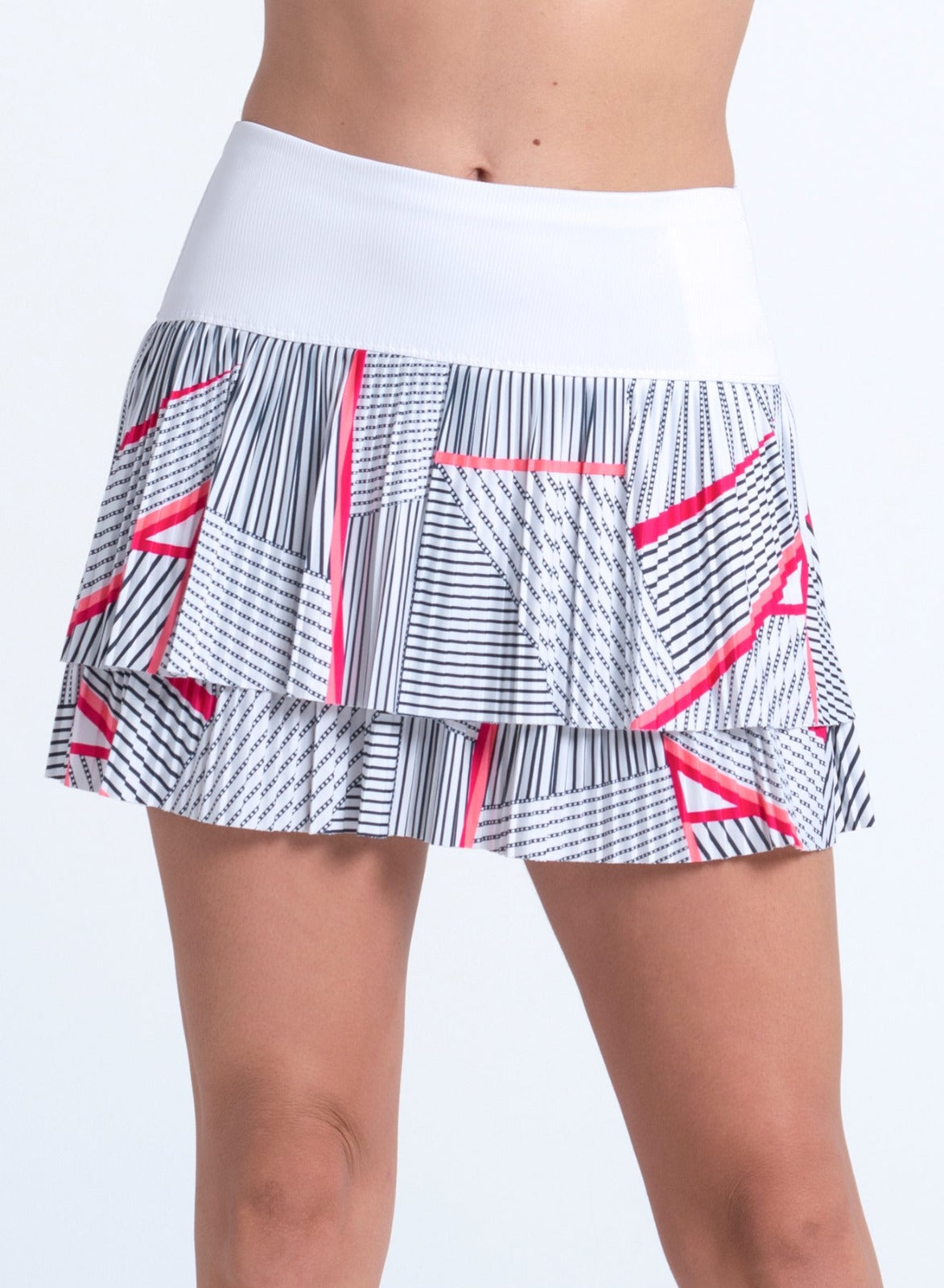 Geo Glow Pleated Skirt