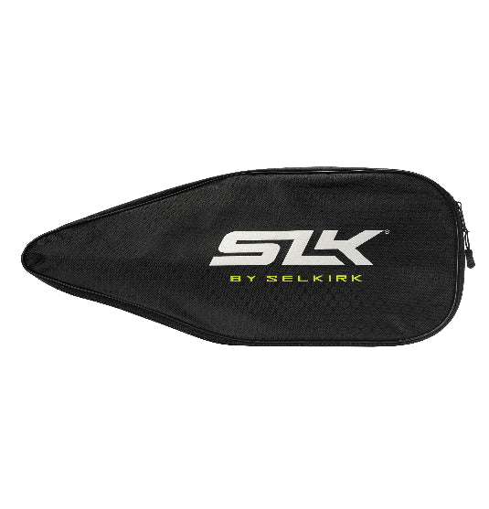 Black paddle cover with SLK by Selkirk logo on a white background