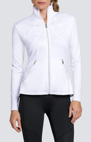 W RACHEL PEPLUM JACKET WHT