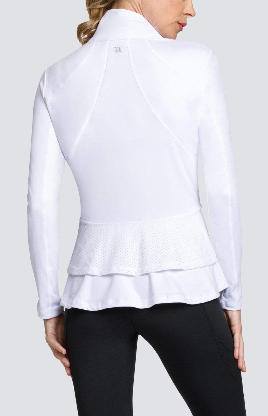 W RACHEL PEPLUM JACKET WHT